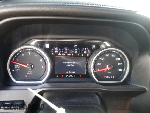 2019 Chevrolet Silverado 1500 LTZ with VIN 3GCUYGEL2KG182725, listed as a Copart auction lot 50393705 with 135,057 mi miles and Salvage Title. Bid and sale history available at DreamBid. Image 9.