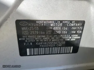 2015 Hyundai Azera Limited with VIN KMHFH4JG5FA475258, listed as a Copart auction lot 76119274 with 127,692 mi miles and Clean Title. Bid and sale history available at carsss.com. Image 12.