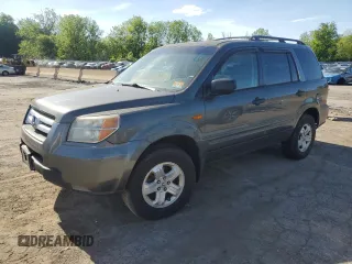 2007 Honda Pilot LX z VIN 2HKYF181X7H511345, wystawiony jako Copart lot #57652745 z przebiegiem Nie podano mil oraz Czysty tytuł • Clean title. Historia ofert i sprzedaży dostępna na DreamBid. Obrazek 1.
