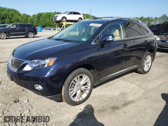 2010 Lexus RX 450h with VIN JTJBC1BA4A2016006, listed as a Copart auction lot 61825525 with Not provided miles and Salvage title. Bid and sale history available at DreamBid. Image 1.