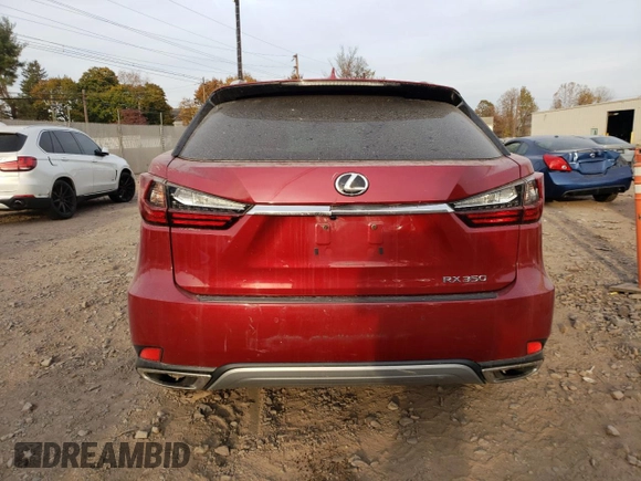 2022 Lexus RX with VIN 2T2HZMDA3NC314169, listed as a Copart auction lot 78298084 with 28,833 mi miles and Salvage Title. Bid and sale history available at carsss.com. Image 6.