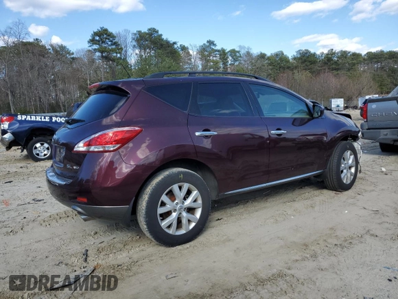 2014 Nissan Murano SL with VIN JN8AZ1MW1EW520571, listed as a Copart auction lot 50661385 with 69,832 mi miles and Salvage Title. Bid and sale history available at carsss.com. Image 3.
