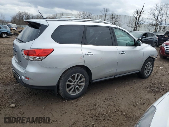 2014 Nissan Pathfinder S z VIN 5N1AR2MM5EC686489, wystawiony jako Copart lot #48663215 z przebiegiem 129 008 mil mil oraz Szkoda całkowita • Salvage title. Historia ofert i sprzedaży dostępna na DreamBid. Obrazek 3.