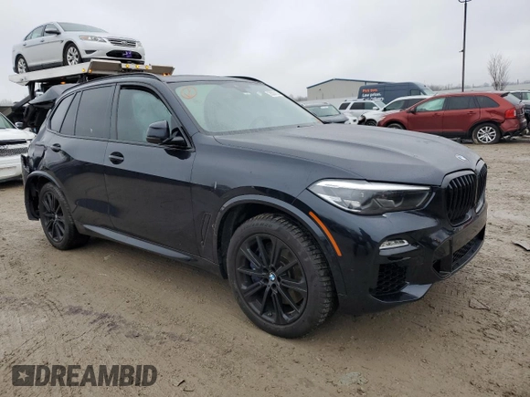 2021 BMW X5 M50i with VIN 5UXJU4C05M9F02940, listed as a Copart auction lot 38500183 with Not Provided miles. Bid and sale history available at carsss.com. Image 4.