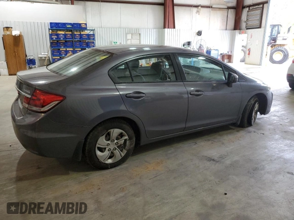 2015 Honda Civic Sedan LX with VIN 2HGFB2F59FH561516, listed as a Copart auction lot 50730755 with 103,934 mi miles and Salvage Title. Bid and sale history available at carsss.com. Image 3.
