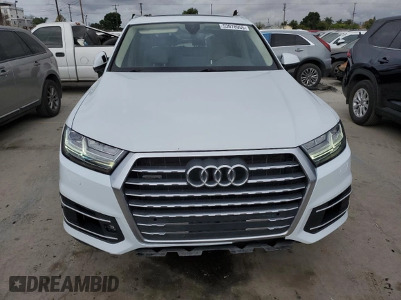 2018 Audi Q7 Premium Plus with VIN WA1LAAF79JD017453, listed as a Copart auction lot 53078955 with 57,654 mi miles and Salvage Title. Bid and sale history available at carsss.com. Image 5.