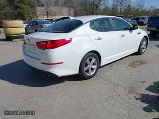 2015 Kia Optima LX with VIN 5XXGM4A74FG366511, listed as a IAAI auction lot 41919344 with 177,010 mi miles. Bid and sale history available at carsss.com. Image 4.
