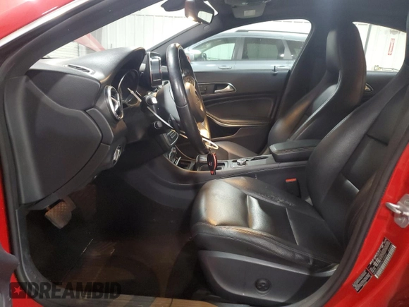 2015 Mercedes-Benz CLA 250 with VIN WDDSJ4GB9FN183680, listed as a Copart auction lot 56466785 with 115,439 mi miles and Salvage Title. Bid and sale history available at DreamBid. Image 7.