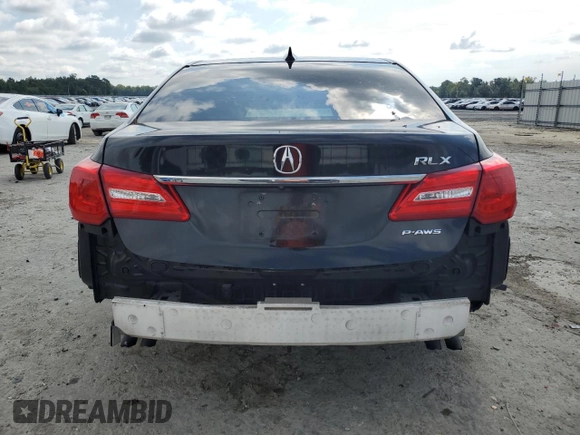 2017 Acura RLX w/Technology Pkg with VIN JH4KC1F5XHC000136, listed as a Copart auction lot 72241244 with 76,499 mi miles and Salvage Title. Bid and sale history available at carsss.com. Image 6.