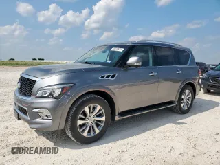 2015 Infiniti QX80 z VIN JN8AZ2NF5F9573259, wystawiony jako Copart lot #58518655 z przebiegiem 113 437 mil mil oraz Szkoda całkowita • Salvage title. Historia ofert i sprzedaży dostępna na DreamBid. Obrazek 1.