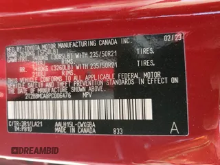 2023 Lexus RX with VIN 2T2BBMCA8PC006476, listed as a Copart auction lot 65296874 with 0 mi miles and Salvage Title. Bid and sale history available at carsss.com. Image 12.