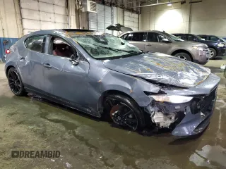 2024 Mazda 3 S Carbon Edition with VIN JM1BPBLM2R1709387, listed as a Copart auction lot 52748755 with 25,380 mi miles and Non Repairable. Bid and sale history available at DreamBid. Image 4.