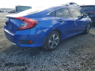 2019 Honda Civic Sedan LX with VIN 19XFC2F61KE038744, listed as a Copart auction lot 85879744 with 0 mi miles and Salvage Title. Bid and sale history available at carsss.com. Image 3.