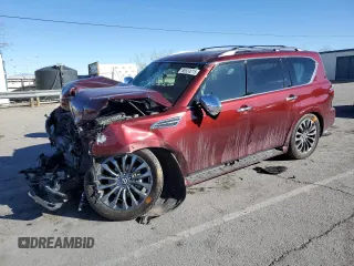2023 Nissan Armada Platinum with VIN JN8AY2DA3P9402830, listed as a Copart auction lot 88524215 with 19,561 mi miles and Salvage Title. Bid and sale history available at carsss.com. Image 1.