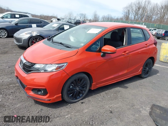 2018 Honda Fit Sport with VIN 3HGGK5G69JM725094, listed as a IAAI auction lot 41833358 with 80,293 mi miles and . Bid and sale history available at DreamBid. Image 2.