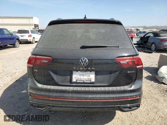 2024 Volkswagen Tiguan SE R-Line Black с VIN 3VV8B7AXXRM231775, выставлен на аукционе Copart как лот 48901195 с пробегом 2 234 миль миль и Списание • Salvage title. История ставок и продаж доступна на DreamBid. Изображение 6.