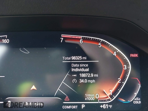 2020 BMW 3 Series 330i with VIN WBA5R1C06LFH40375, listed as a IAAI auction lot 41023872 with 98,325 mi miles and . Bid and sale history available at carsss.com. Image 7.