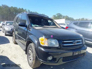 2003 Toyota Sequoia Limited with VIN 5TDBT48AX3S199046, listed as a IAAI auction lot 41853140 with 170,958 mi miles. Bid and sale history available at carsss.com. Image 1.
