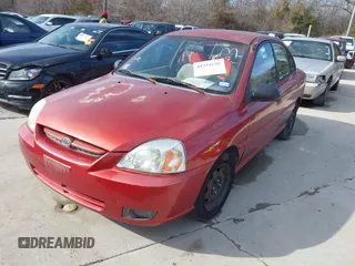 2003 Kia Rio with VIN KNADC125436239329, listed as a IAAI auction lot 41321620 with 92,306 mi miles. Bid and sale history available at carsss.com. Image 2.