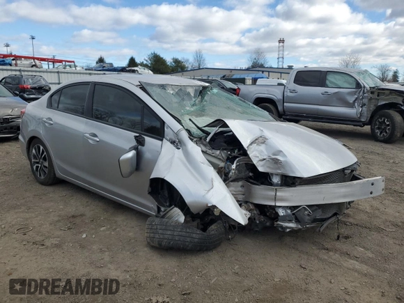 2015 Honda Civic Sedan LX with VIN 19XFB2F55FE202125, listed as a Copart auction lot 82158514 with 0 mi miles and Salvage Title. Bid and sale history available at carsss.com. Image 4.