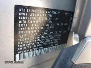 2012 Volkswagen Tiguan SE z VIN WVGAV7AXXCW513800, wystawiony jako Copart lot #53005945 z przebiegiem 155 920 mil mil oraz Tytuł czysty. Historia ofert i sprzedaży dostępna na DreamBid. Obrazek 13.
