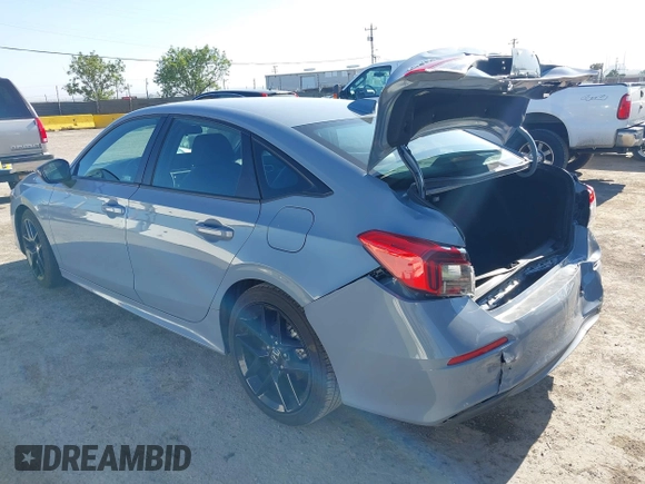 2023 Honda Civic Sedan Sport with VIN 2HGFE2F50PH526128, listed as a IAAI auction lot 42141341 with 19,119 mi miles. Bid and sale history available at carsss.com. Image 3.