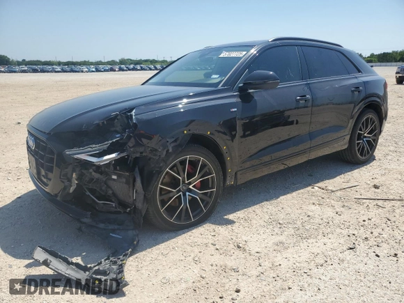 2019 Audi Q8 Premium Plus with VIN WA1EVAF19KD020962, listed as a Copart auction lot 57027725 with 133,995 mi miles and Salvage title. Bid and sale history available at DreamBid. Image 1.