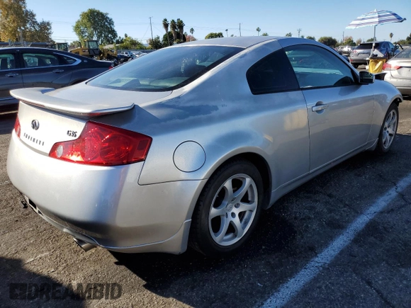 2005 Infiniti G35 Coupe with VIN JNKCV54E25M425042, listed as a Copart auction lot 80864094 with 153,801 mi miles and Salvage Title. Bid and sale history available at carsss.com. Image 3.