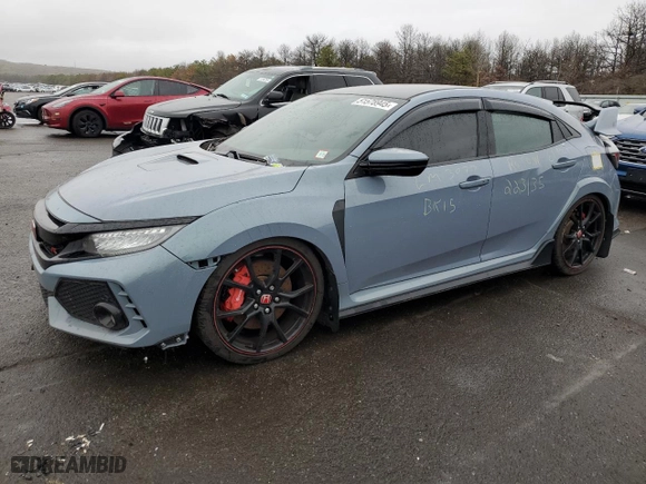 2019 Honda Civic Type R Touring with VIN SHHFK8G79KU202814, listed as a Copart auction lot 51578945 with 76,200 mi miles and Salvage Title. Bid and sale history available at carsss.com. Image 1.