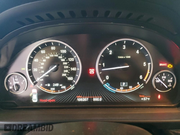 2014 BMW 5 Series 535d with VIN WBAXA5C57ED690147, listed as a Copart auction lot 47680095 with 106,207 mi miles and Clean Title. Bid and sale history available at carsss.com. Image 9.