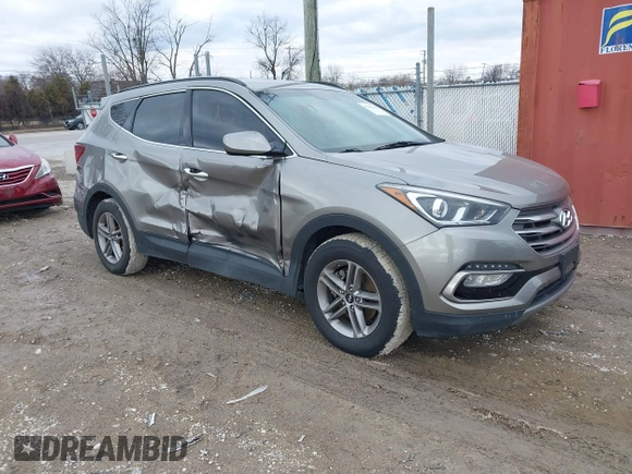 2017 Hyundai Santa Fe 2.4L with VIN 5XYZU3LB4HG424734, listed as a IAAI auction lot 41491166 with 130,905 mi miles and . Bid and sale history available at DreamBid. Image 1.