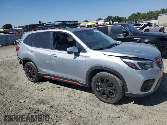 2021 Subaru Forester Special Sports with VIN JF2SKARC0MH437625, listed as a Copart auction lot 55021485 with 58,930 mi miles and Salvage title. Bid and sale history available at DreamBid. Image 4.