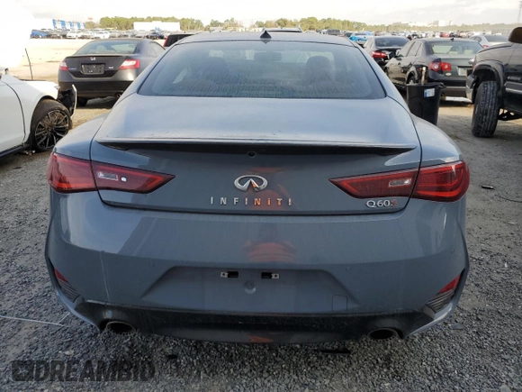 2022 Infiniti Q60 Red Sport 400 with VIN JN1FV7LK4NM660384, listed as a Copart auction lot 45288615 with 41,781 mi miles and Non repairable. Bid and sale history available at DreamBid. Image 6.