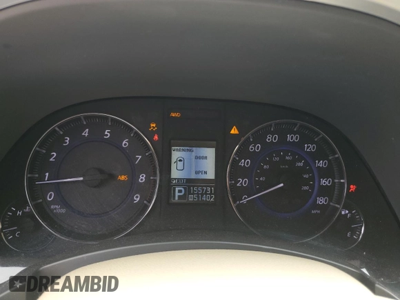 2013 Infiniti FX with VIN JN8CS1MWXDM173538, listed as a Copart auction lot 59340875 with 155,731 mi miles and Salvage title. Bid and sale history available at DreamBid. Image 9.