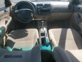 2001 Honda Civic LX with VIN JHMES16541S010074, listed as a Copart auction lot 73239894 with 173,988 mi miles and Salvage Title. Bid and sale history available at carsss.com. Image 8.