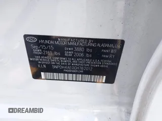 2016 Hyundai Elantra SE with VIN 5NPDH4AE0GH762012, listed as a IAAI auction lot 42100798 with 142,639 mi miles and . Bid and sale history available at DreamBid. Image 9.