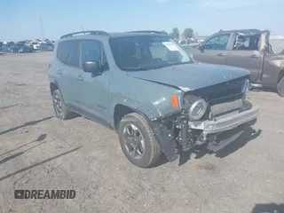 2017 Jeep Renegade Sport with VIN ZACCJBAB5HPF77358, listed as a IAAI auction lot 41988784 with 99,331 mi miles and . Bid and sale history available at carsss.com. Image 1.