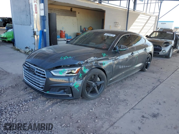2018 Audi A5 Sportback Prestige z VIN WAUFNCF5XJA110420, wystawiony jako Copart lot #42259275 z przebiegiem 94 939 mil mil oraz Szkoda całkowita • Salvage title. Historia ofert i sprzedaży dostępna na DreamBid. Obrazek 1.