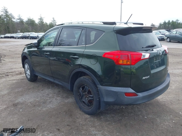 2013 Toyota RAV4 LE with VIN JTMBFREVXD5021592, listed as a IAAI auction lot 41901950 with 122,535 mi miles. Bid and sale history available at carsss.com. Image 3.