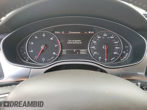 2014 Audi A6 Prestige with VIN WAUHGAFC2EN061122, listed as a Copart auction lot 57228545 with 100,234 mi miles and Salvage title. Bid and sale history available at DreamBid. Image 9.