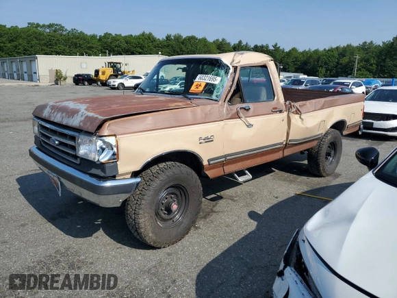 1990 Ford F-250 z VIN 2FTHF26H4LCA00395, wystawiony jako Copart lot #60321695 z przebiegiem 50 927 mil mil oraz Szkoda całkowita • Salvage title. Historia ofert i sprzedaży dostępna na DreamBid. Obrazek 1.