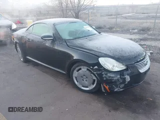 2002 Lexus SC with VIN JTHFN48Y120001155, listed as a IAAI auction lot 41657922 with 137,289 mi miles. Bid and sale history available at carsss.com. Image 1.