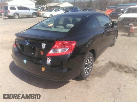 2013 Honda Civic Cpe LX with VIN 2HGFG3B51DH520775, listed as a IAAI auction lot 41853604 with 219,336 mi miles. Bid and sale history available at carsss.com. Image 4.