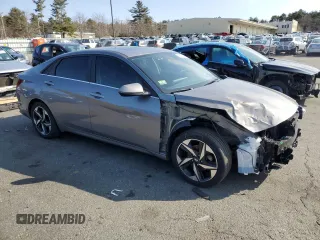 2021 Hyundai Elantra SEL with VIN KMHLN4AG6MU180046, listed as a Copart auction lot 48124345 with 102,043 mi miles and Salvage Title. Bid and sale history available at carsss.com. Image 4.