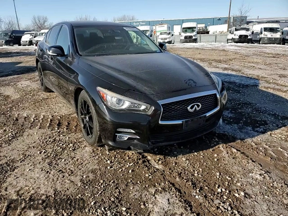 2015 Infiniti Q50 Premium with VIN JN1BV7AR5FM405808, listed as a Copart auction lot 46289625 with 110,441 mi miles and Salvage Title. Bid and sale history available at carsss.com. Image 10.