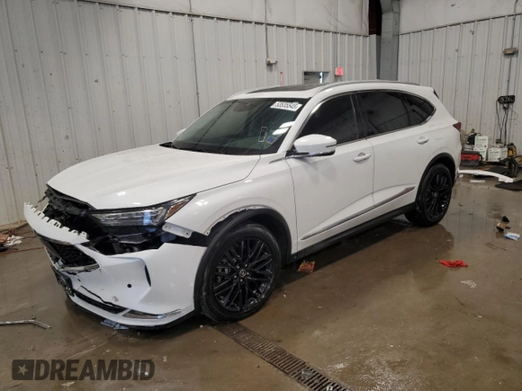 2022 Acura MDX Advance z VIN 5J8YE1H89NL040444, wystawiony jako Copart lot #53535545 z przebiegiem Nie podano mil oraz Szkoda całkowita • Salvage title. Historia ofert i sprzedaży dostępna na DreamBid. Obrazek 1.