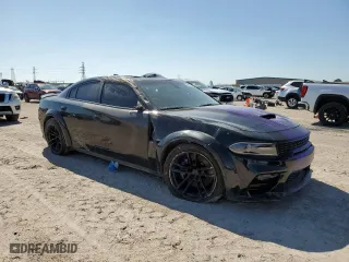 2020 Dodge Charger Scat Pack with VIN 2C3CDXGJ5LH184364, listed as a Copart auction lot 50805845 with 87,595 mi miles and Salvage Title. Bid and sale history available at carsss.com. Image 4.