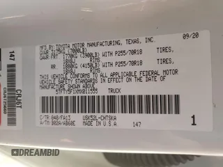 2021 Toyota Tundra 2WD SR with VIN 5TFTY5F1XMX011555, listed as a Copart auction lot 65713644 with 110,914 mi miles and Salvage Title. Bid and sale history available at carsss.com. Image 13.