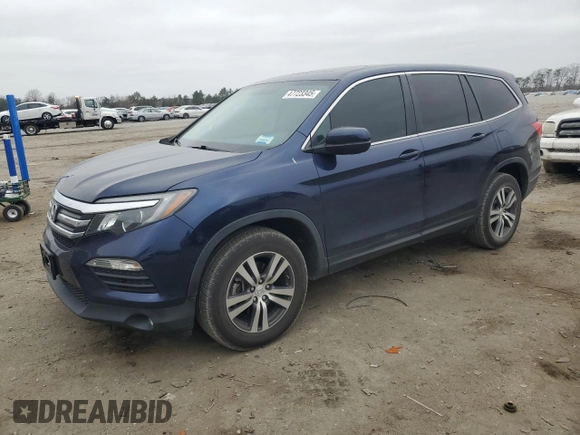 2016 Honda Pilot EX-L with VIN 5FNYF6H52GB088176, listed as a Copart auction lot 47723345 with 78,392 mi miles and Salvage Title. Bid and sale history available at DreamBid. Image 1.