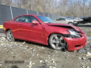 2011 Lexus IS 250 C with VIN JTHFF2C28B2515559, listed as a Copart auction lot 47809825 with 151,037 mi miles and Salvage title. Bid and sale history available at DreamBid. Image 4.